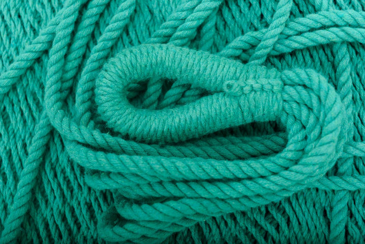 Teal Green Cotton Hammock (Wooden Bar) - Plain Tiger