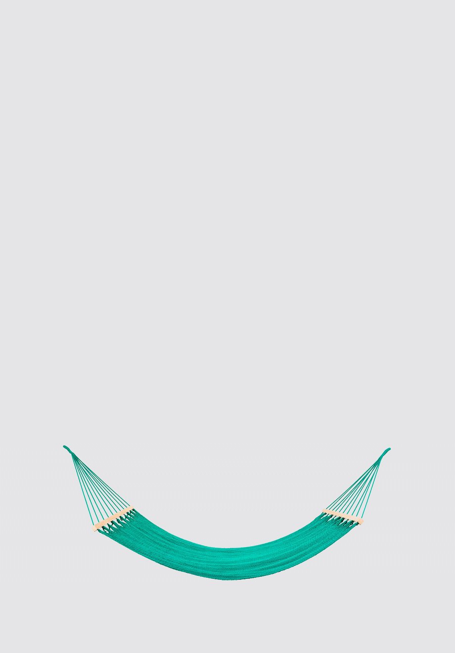 Teal Green Cotton Hammock (Wooden Bar) - Plain Tiger