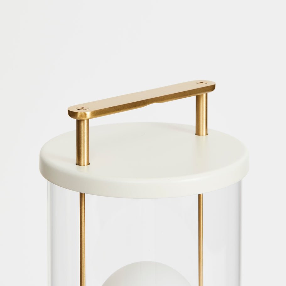 The Muse Portable Lamp | Candlenut White - Plain Tiger