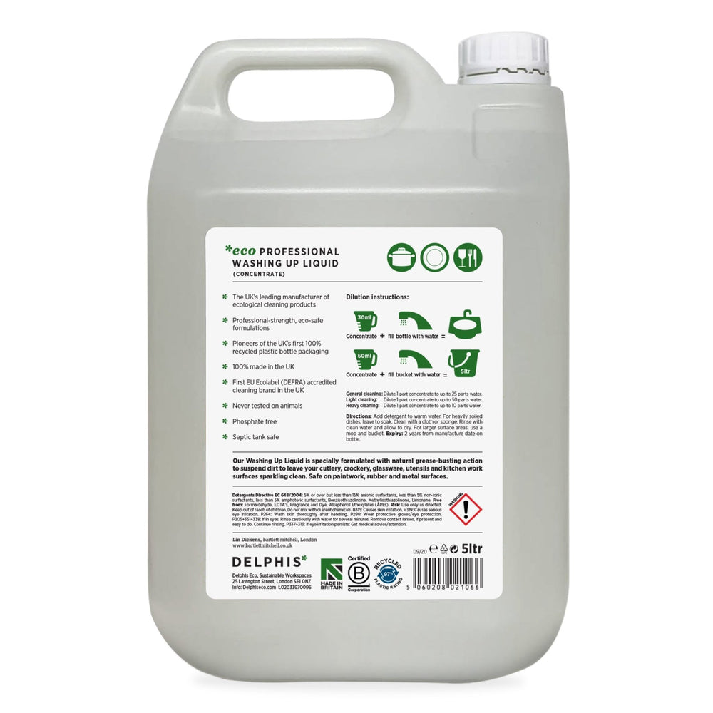 Washing Up Liquid 5ltr - Plain Tiger Kitchen