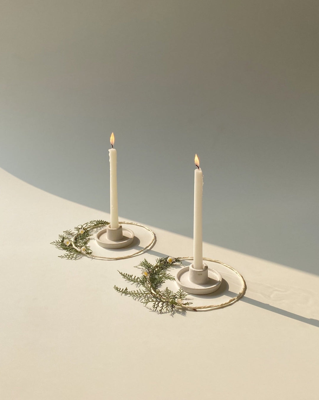 Whirl Ceramic Candle Holder - Plain Tiger Holders & Tools