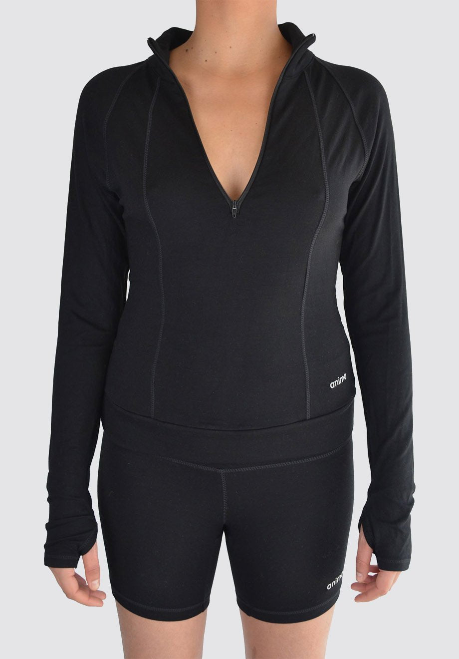 Zip Long Sleeve top - Plain Tiger Women's Activewear