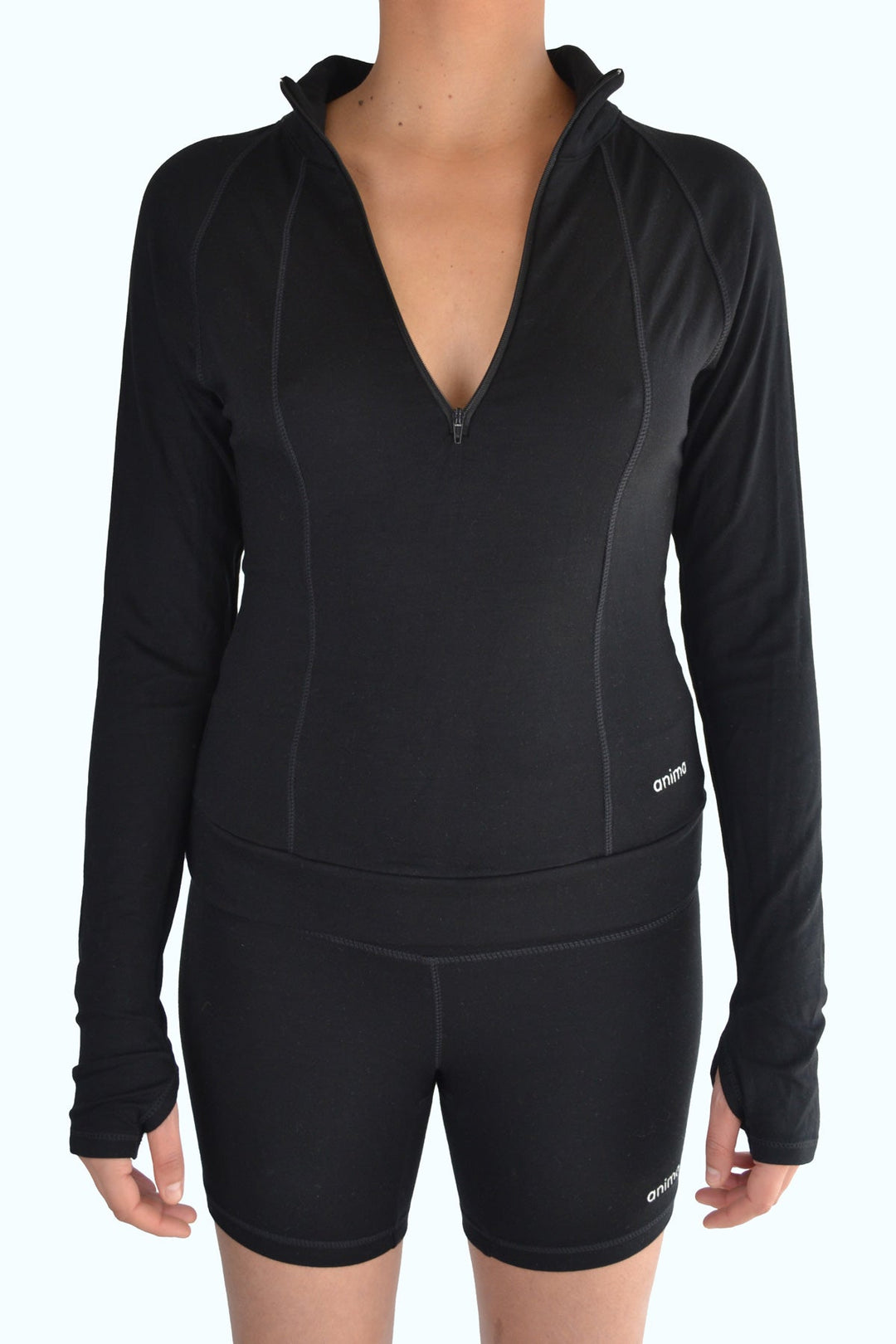 Zip Long Sleeve top - Plain Tiger Women's Activewear