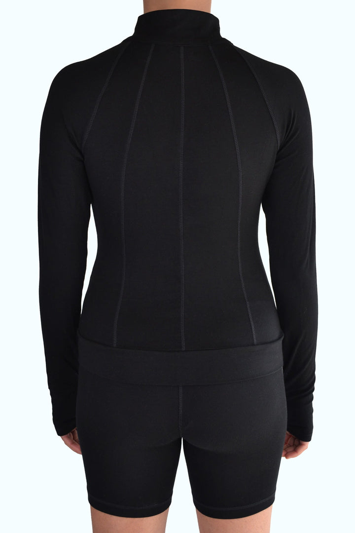 Zip Long Sleeve top - Plain Tiger Women's Activewear