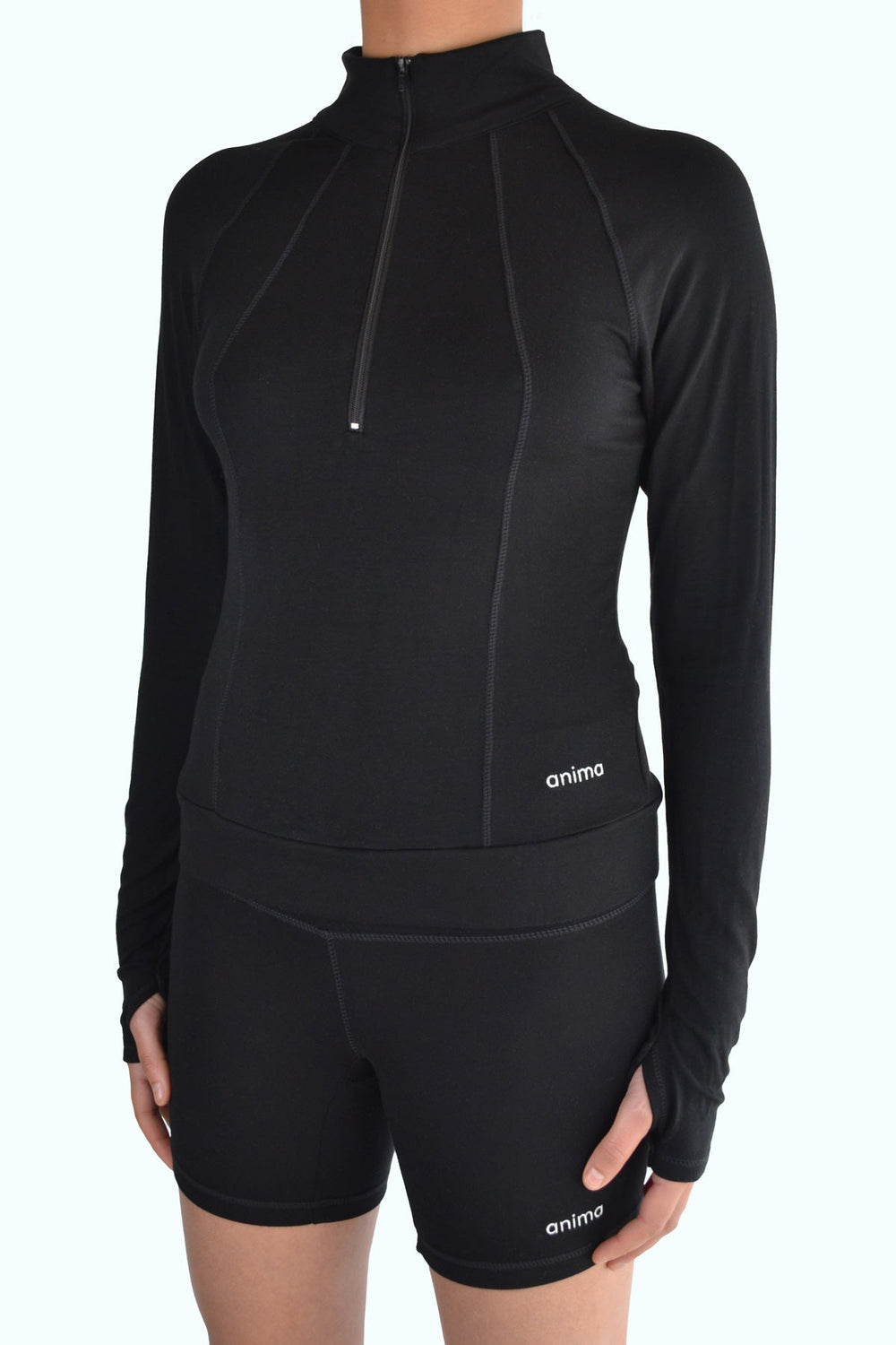 Zip Long Sleeve top - Plain Tiger Women's Activewear