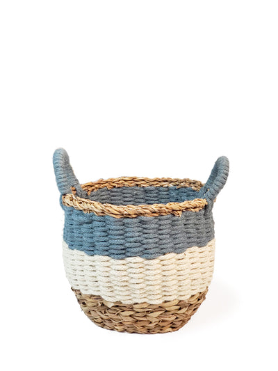 Ula Stripe Basket | Blue