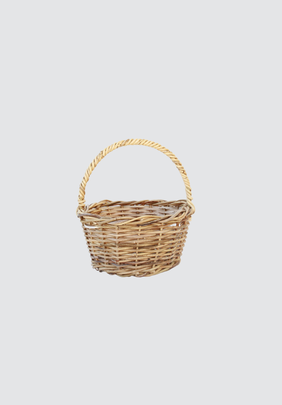 Round Hand Basket With Handle