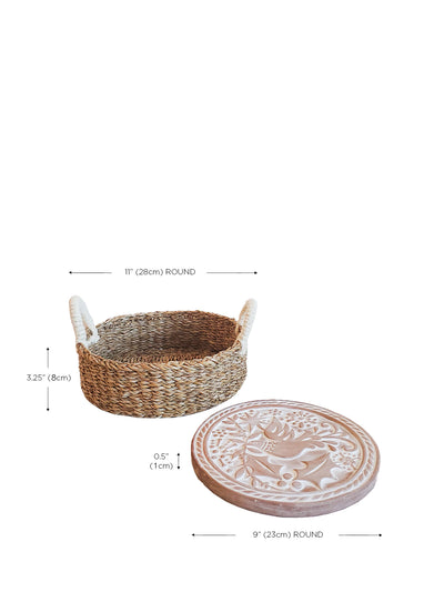 Bread Warmer & Basket | Bird Round
