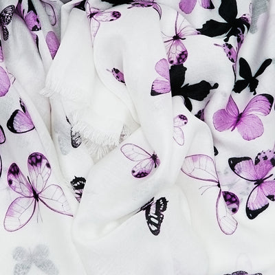 Butterflies Scarf | Orchid