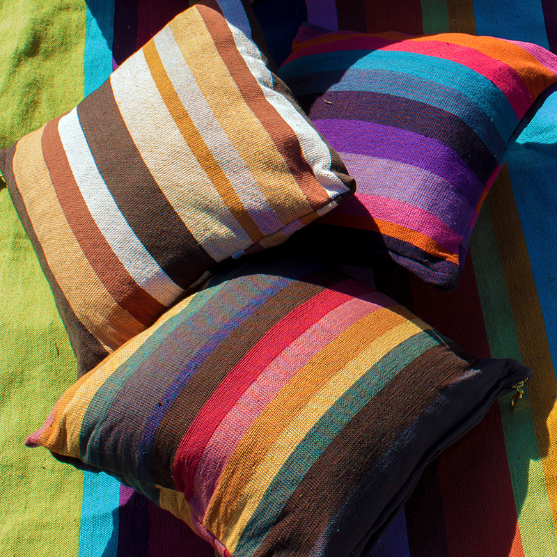Colourful African Classic Bamboo Cushion Cover | Joseph Earth