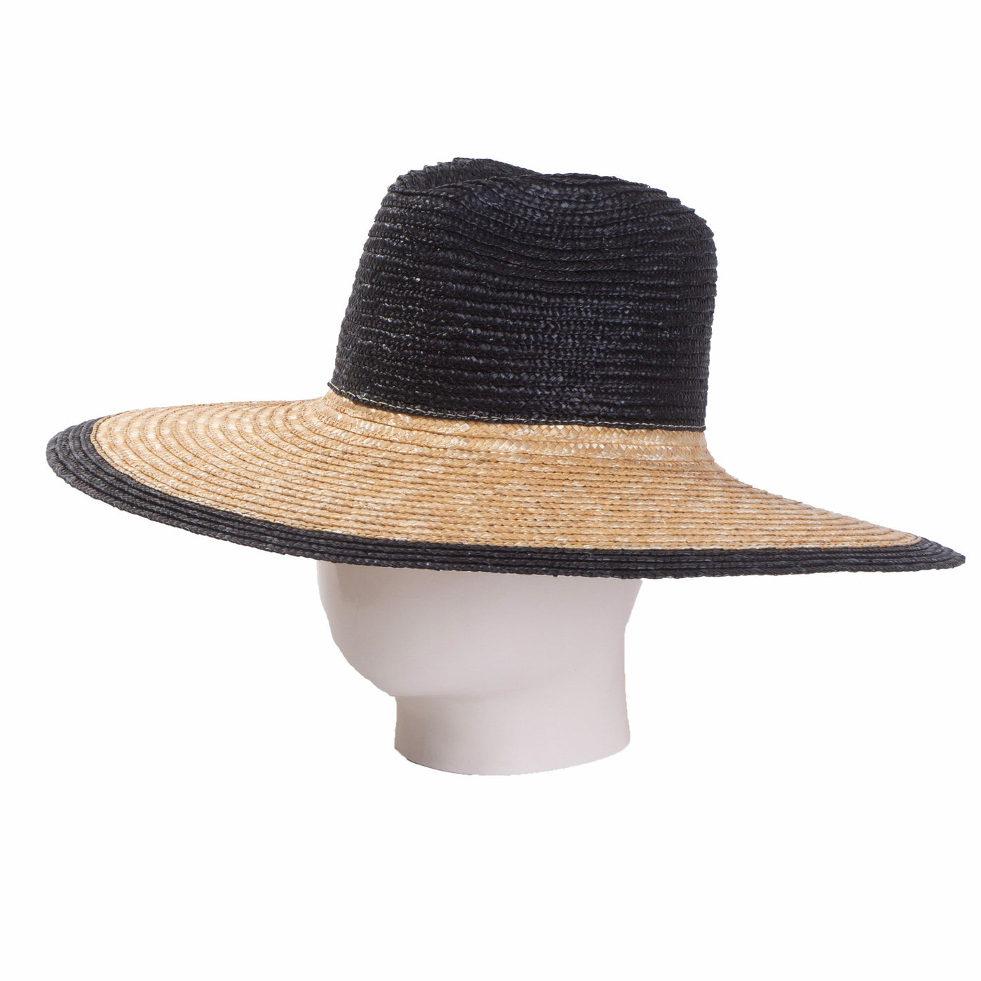 Two-tone Viv, Straw Sunhat | Natural and Black