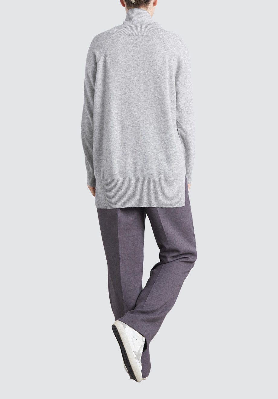 Polo Neck Cashmere Sweater | Foggy