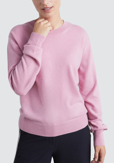 Cashmere Crew Neck Sweater | Cameo Pink