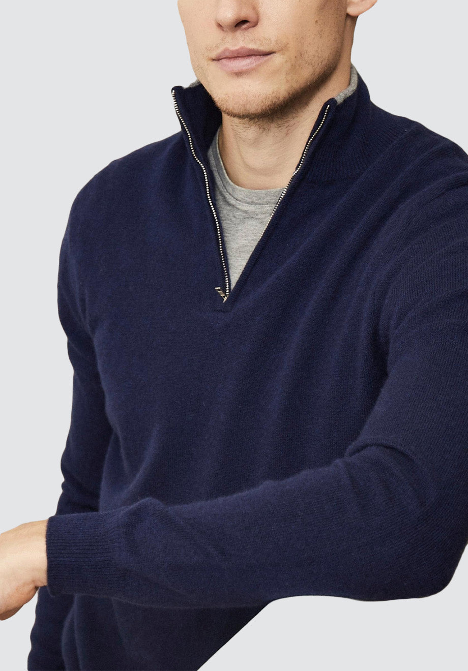 Men's Half Zip Sweater | Midnight