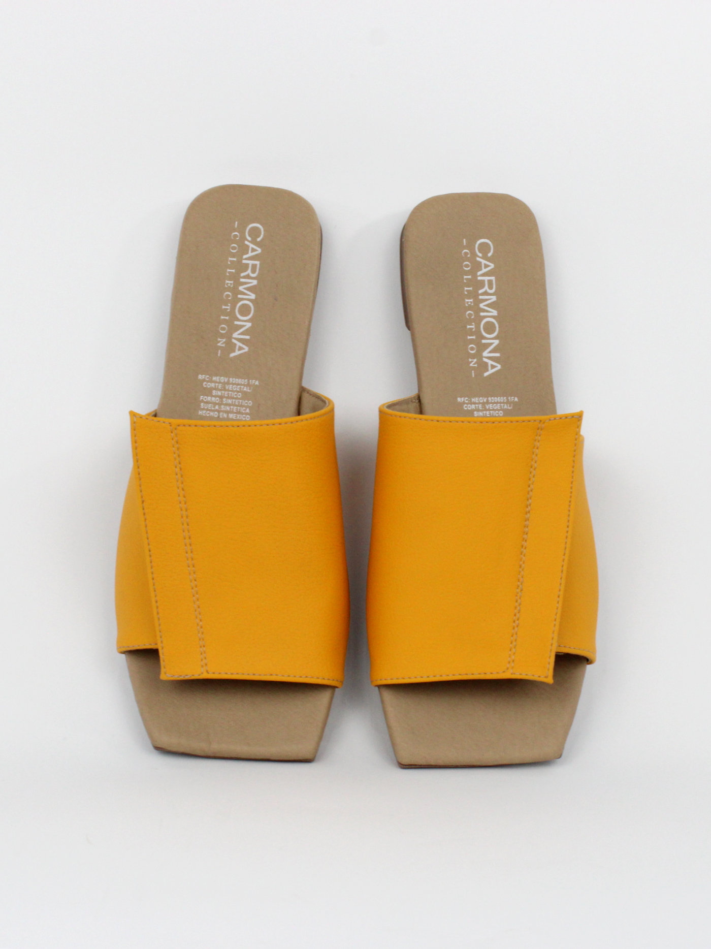 Andrea | Cactus Vegan Leather Yellow Sandals