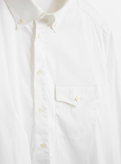 Recycled Italian | White Oxford Modern Button-down Popover Shirt