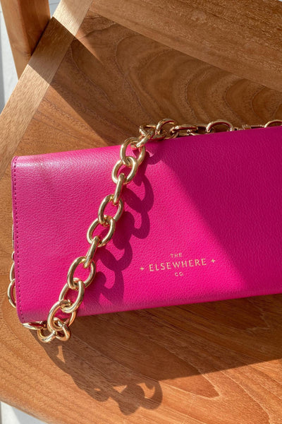 More is More Wallet & Chunky Chain Set | Paradise Pink