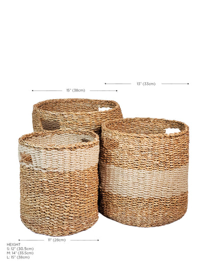 Savar Hamper Basket with Handle | Natural
