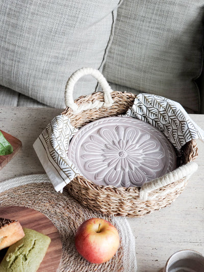 Bread Warmer & Basket | Vintage Flower