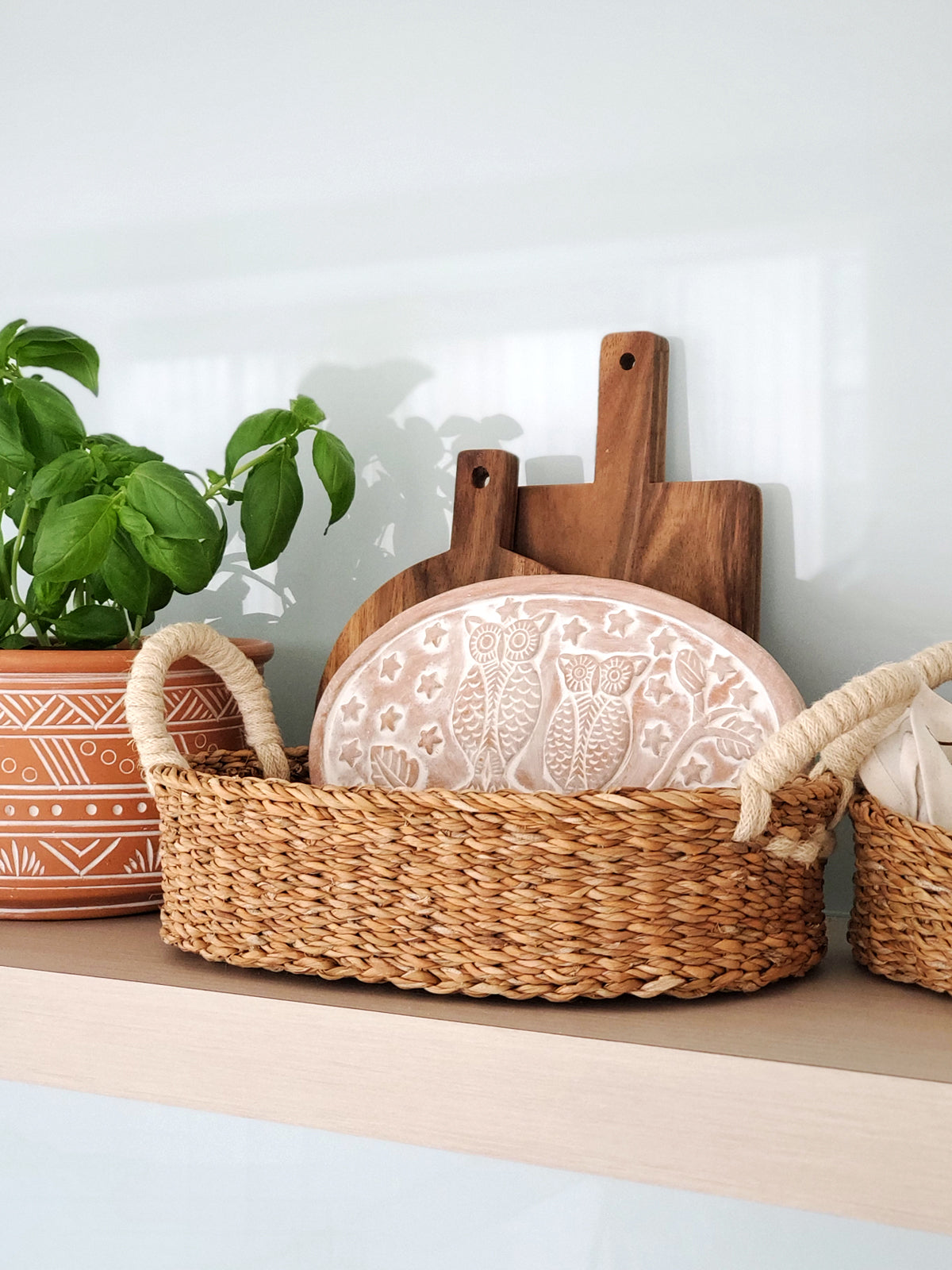 Bread Warmer & Basket | Owl Oval