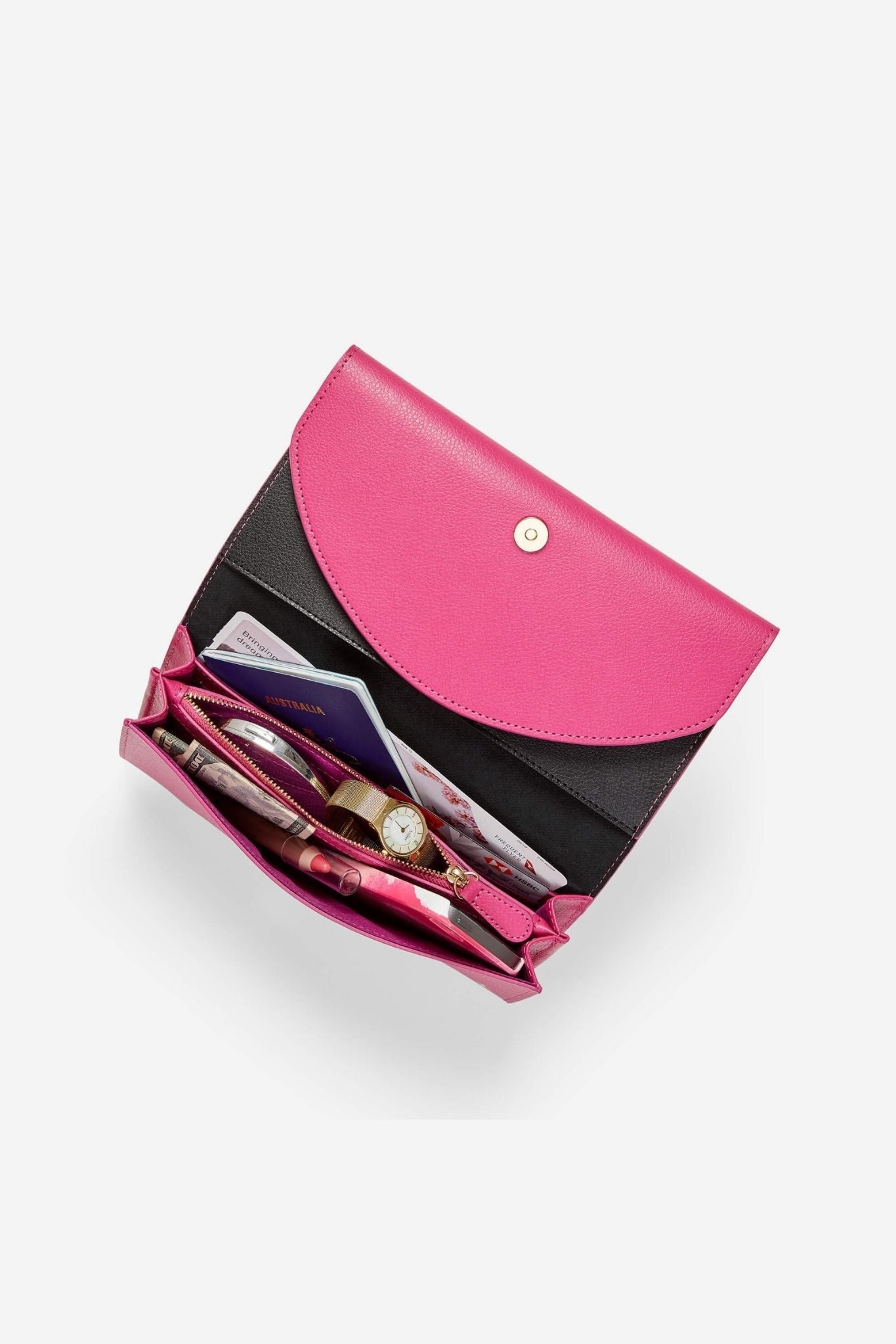 Work to Play 5 Ways, Wallet & Wheat Chain Set | Paradise Pink