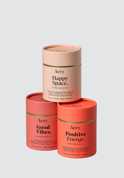 Positive Energy Scented Candle | Pink Grapefruit Vetiver & Mint