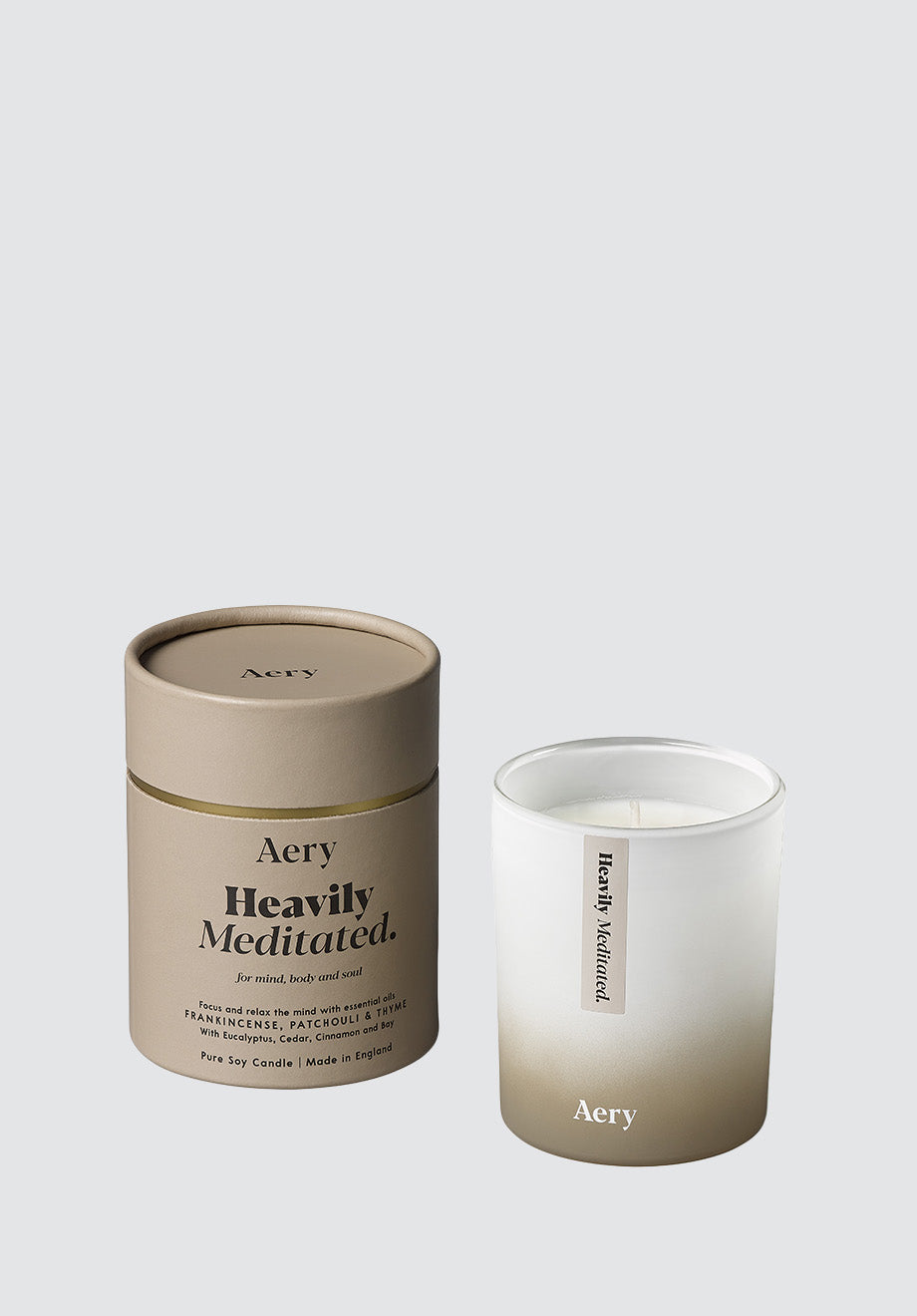 Heavily Meditated Scented Candle | Frankincense Patchouli & Thyme