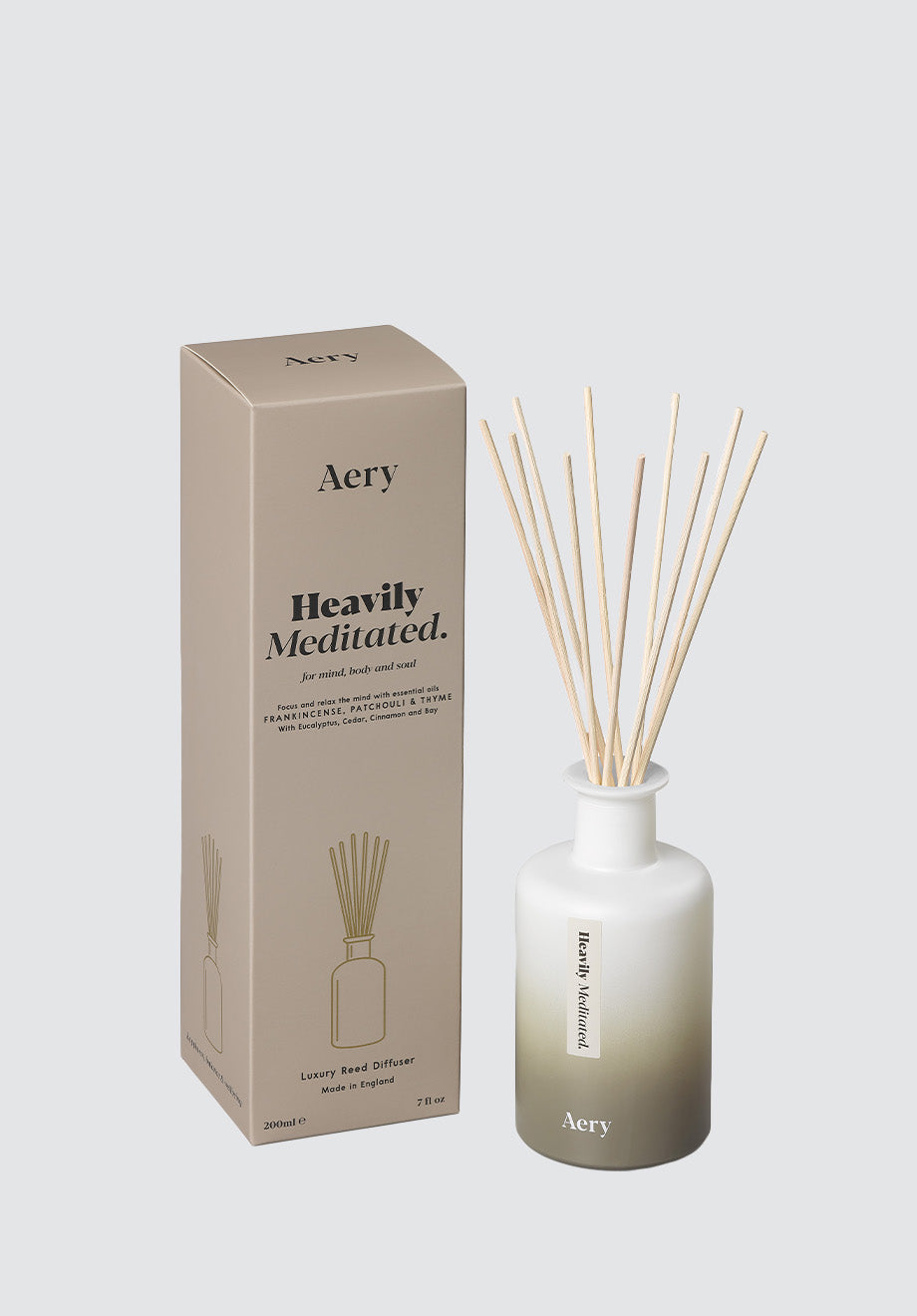 Heavily Meditated Reed Diffuser | Frankincense Patchouli & Thyme