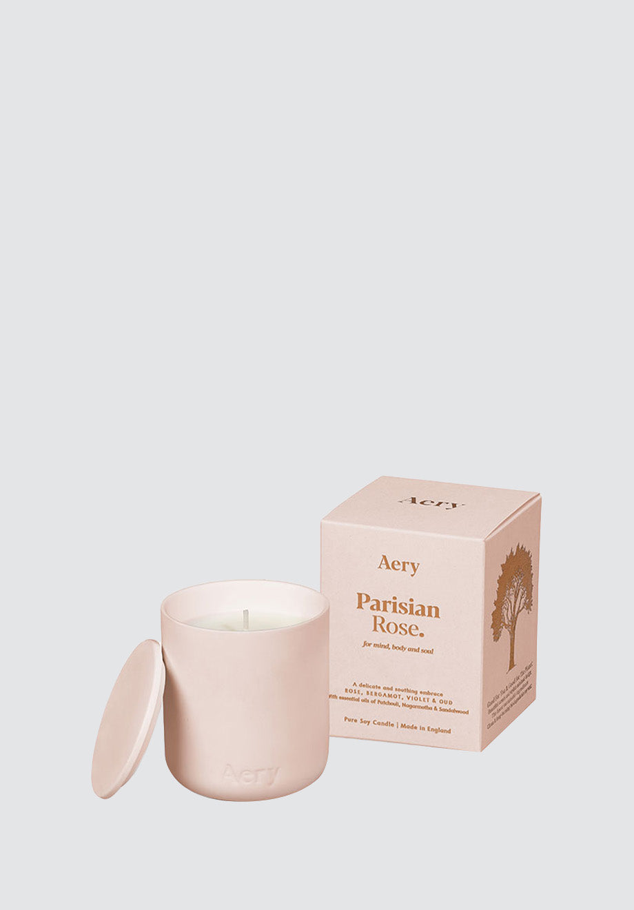 Parisian Rose Scented Candle | Pale Pink Clay