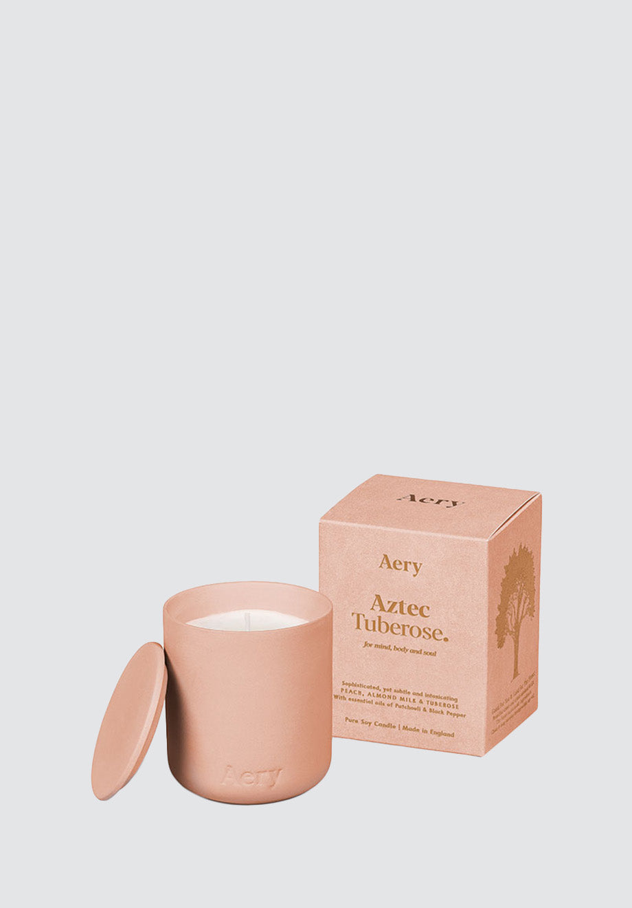Aztec Tuberose Scented Candle | Peach Clay