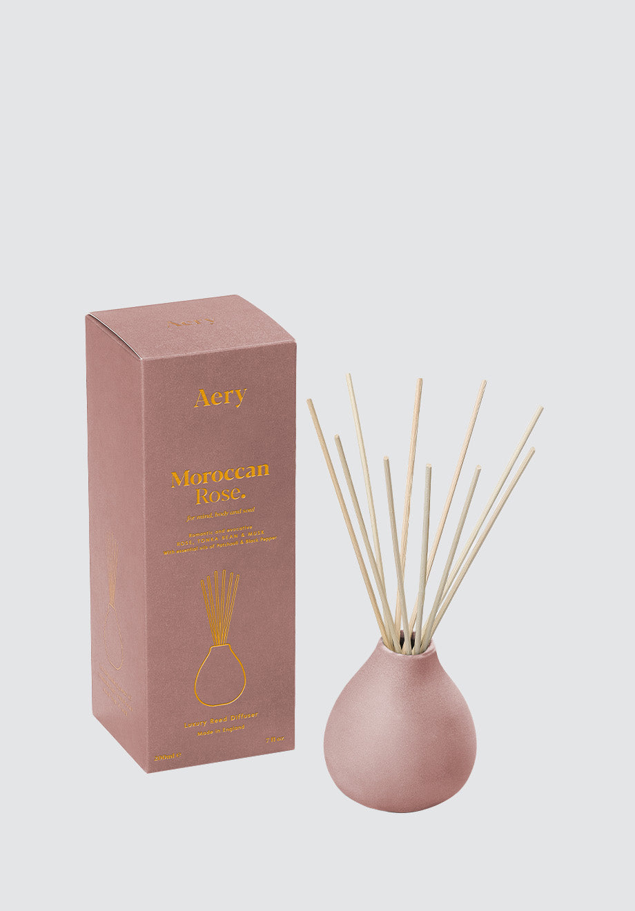 Moroccan Rose Reed Diffuser | Aubergine Clay