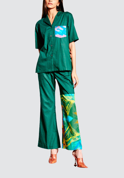 Untitled Panelled Flared Pants
