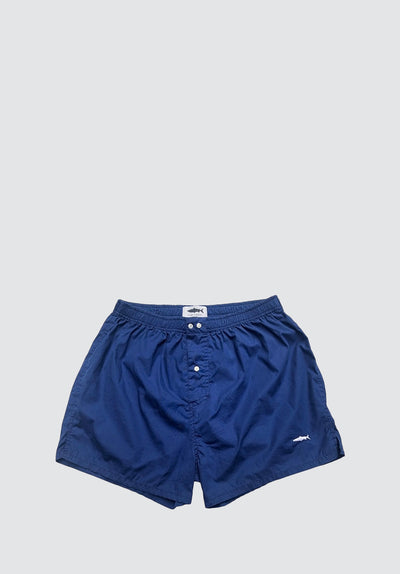 Navy Blue Cotton Boxer Shorts
