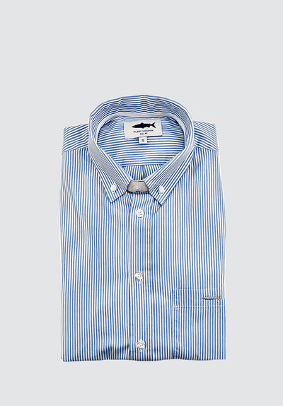 Blue Striped Cotton Shirt for Men