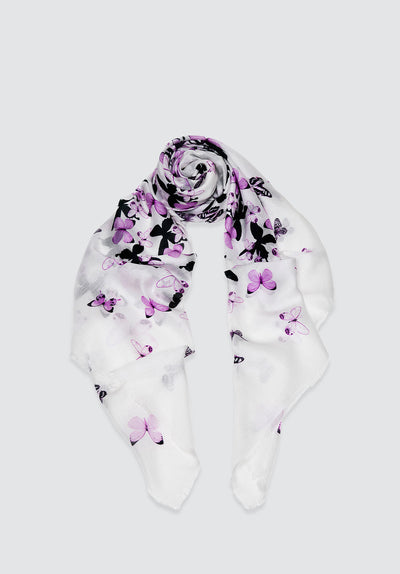 Butterflies Scarf | Orchid