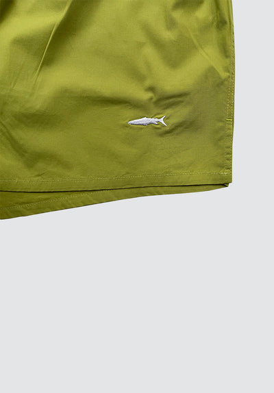 Olive Green Cotton Boxer Shorts
