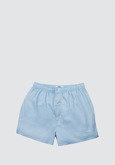 Powder Blue Cotton Boxer Shorts