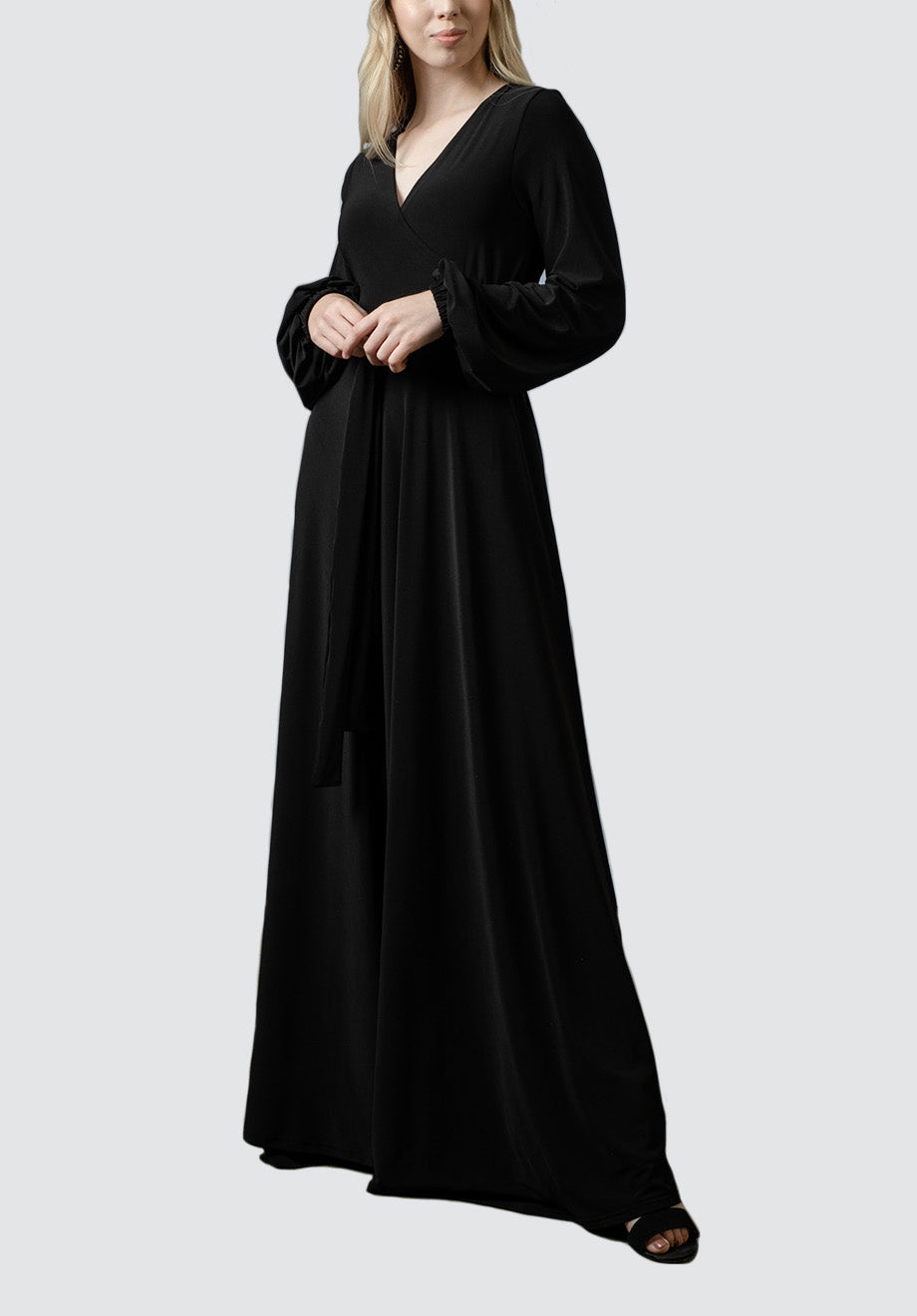 Maxi Wrap Dress | Black