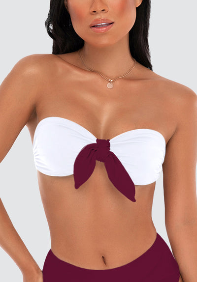 Kiki Bow Bikini Top | Bianco