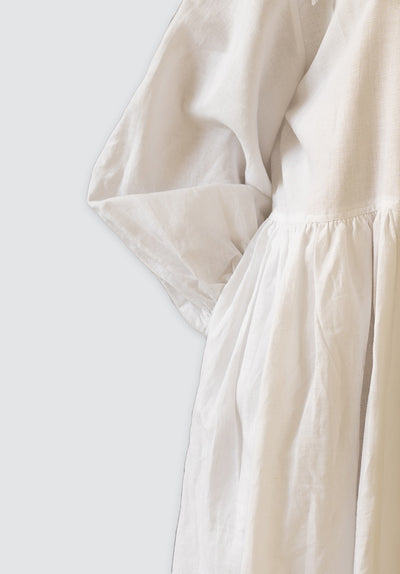 Seisoen Dress in Pure Linen | Milk