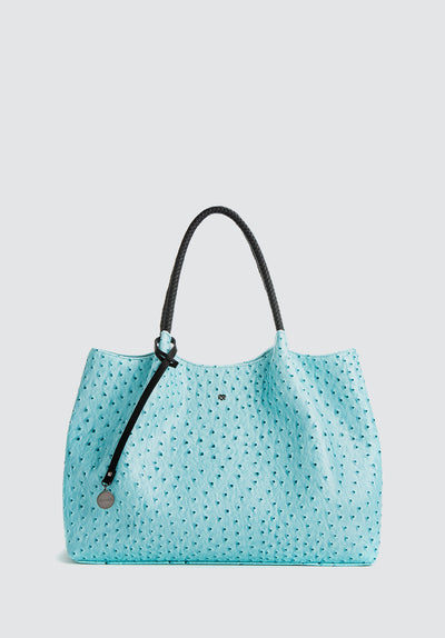 Naomi | Light Blue Vegan Leather Tote Bag