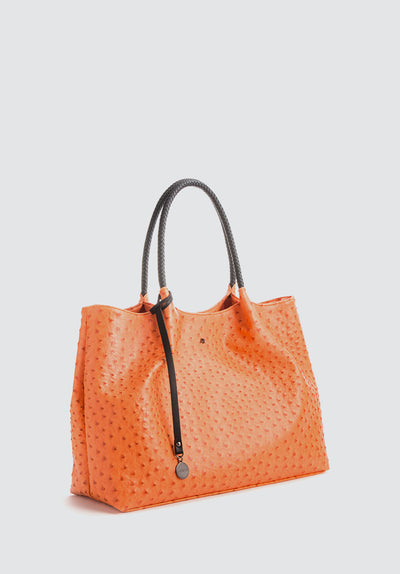 Naomi | Orange Vegan Leather Tote Bag