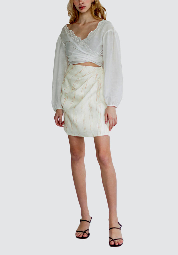 Tweed Organic Peace Silk Wrap Skirt