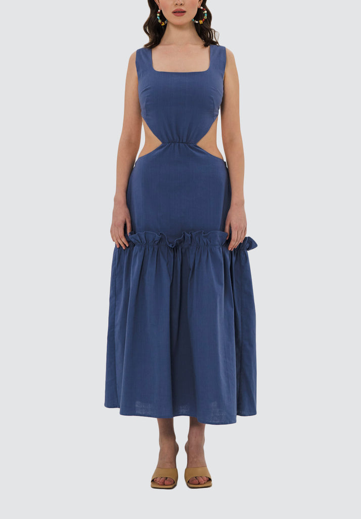 Ines Midi Dress | Blue