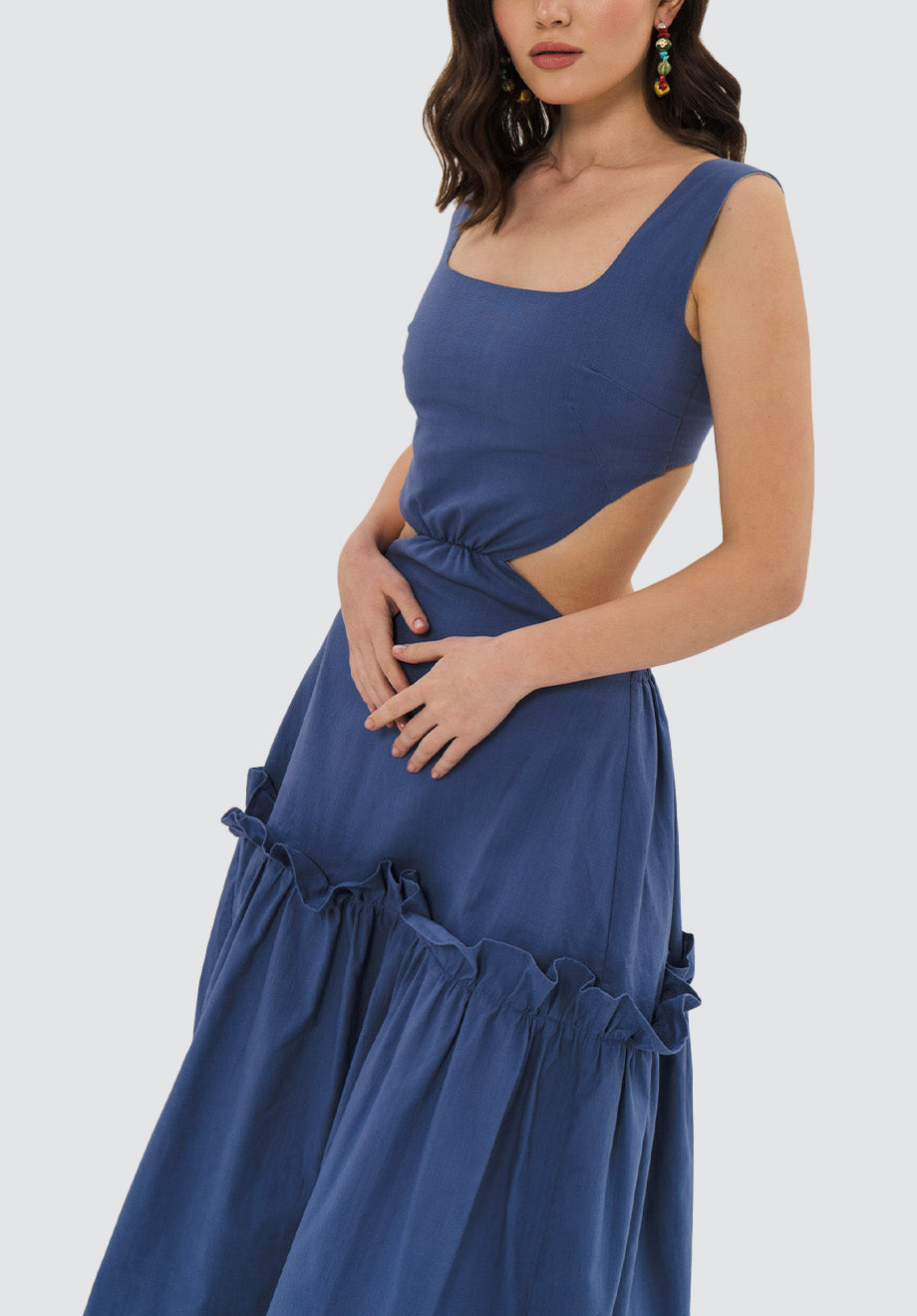 Ines Midi Dress | Blue