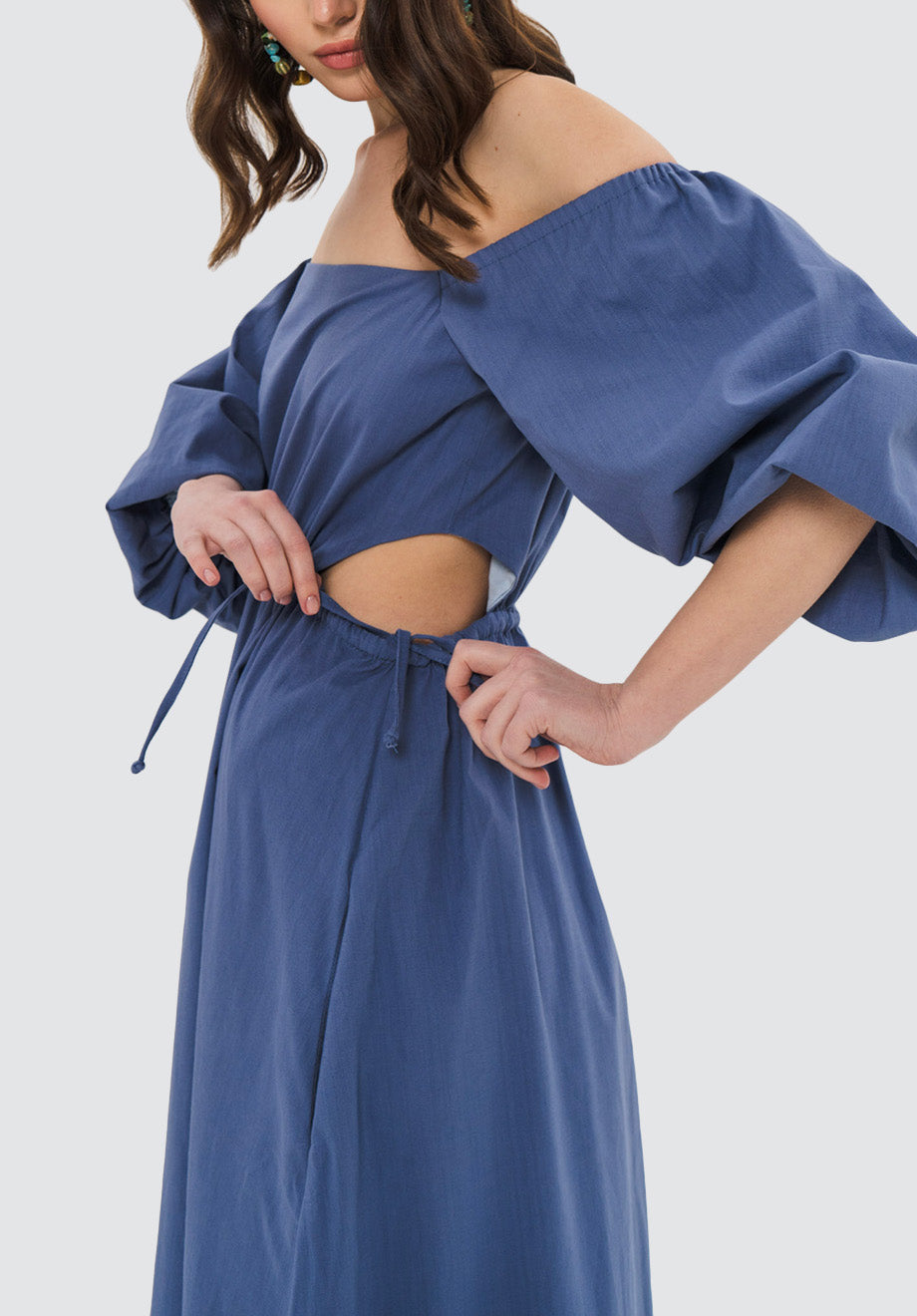Lauren Linen Dress | Deep Blue
