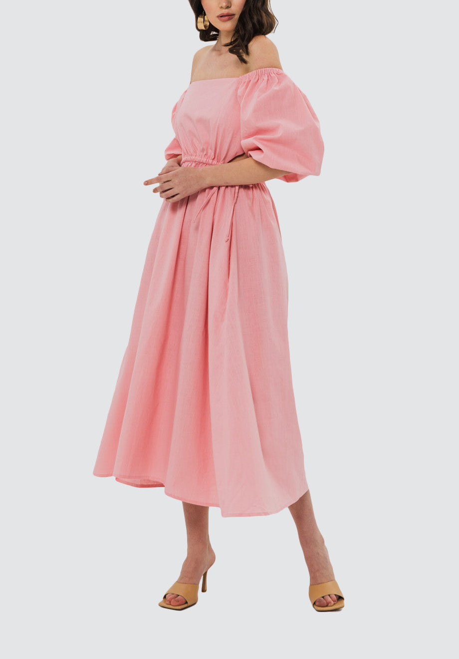 Louise Midi Dress | Pastel Pink