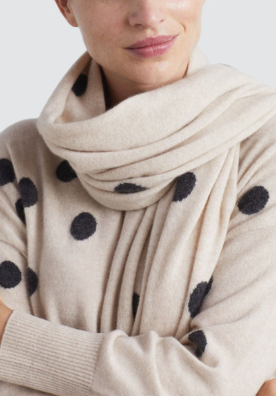 Patterned Cashmere Scarf | Birch/Flannel
