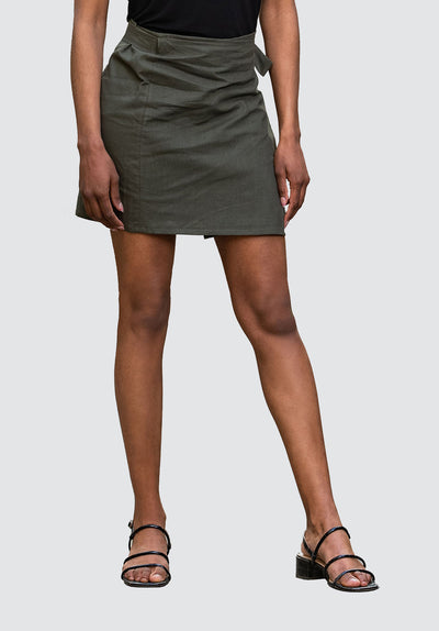 Anne Wrap Skirt | Olive