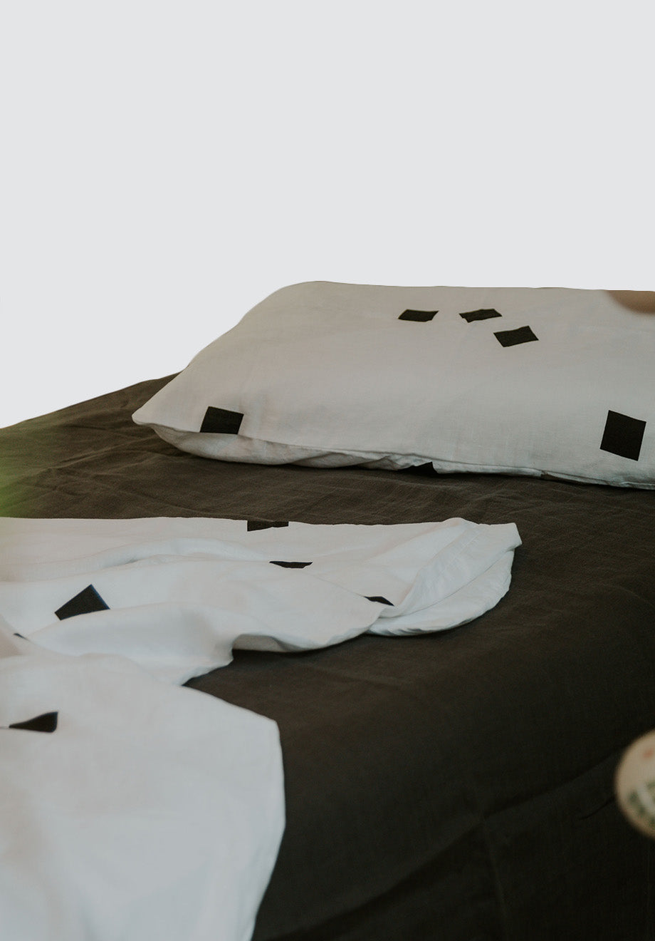 100% Linen Duvet and Pillow Slip in Blocks